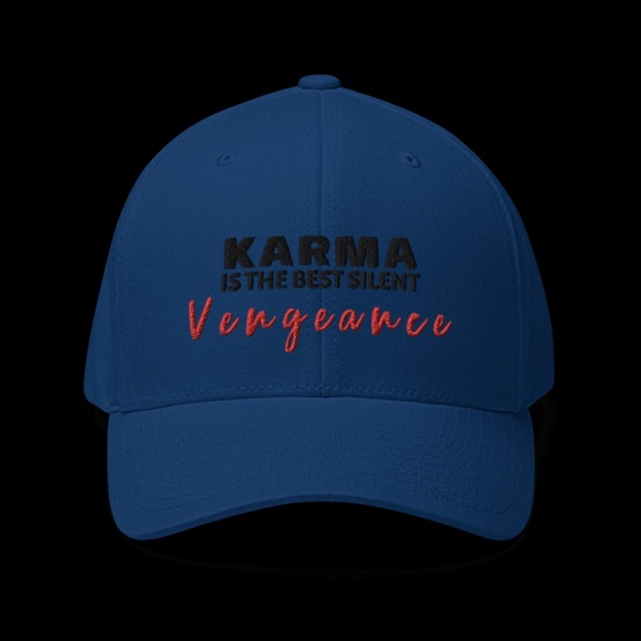 NWT - Multiple Hats - Karma Is The Best Silent Vengeance Embroidered Snapback - Picture 8 of 12